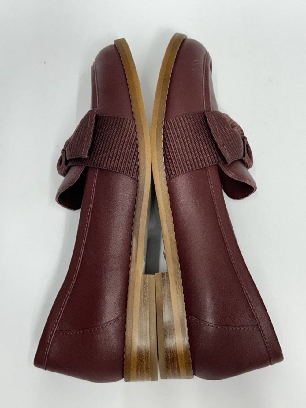Quince Wine Red Ribbon-Trim Loafers - Picture 9 of 9